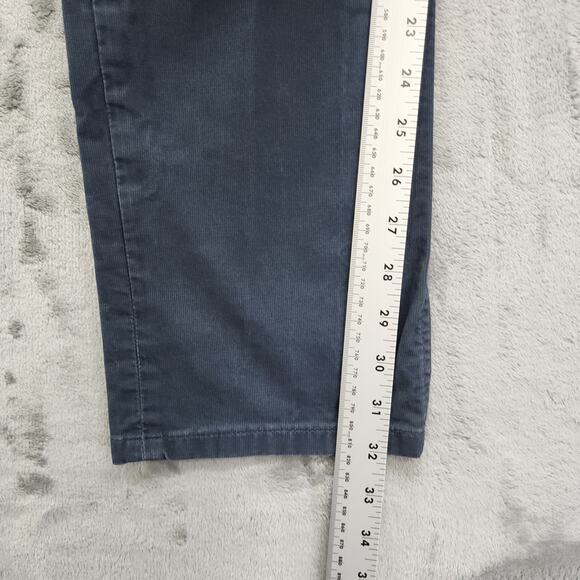 Red Ale By Alesbury Pants Mens 32/34 Navy Blue Slim Straight Bedford Corduroy - Picture 10 of 12